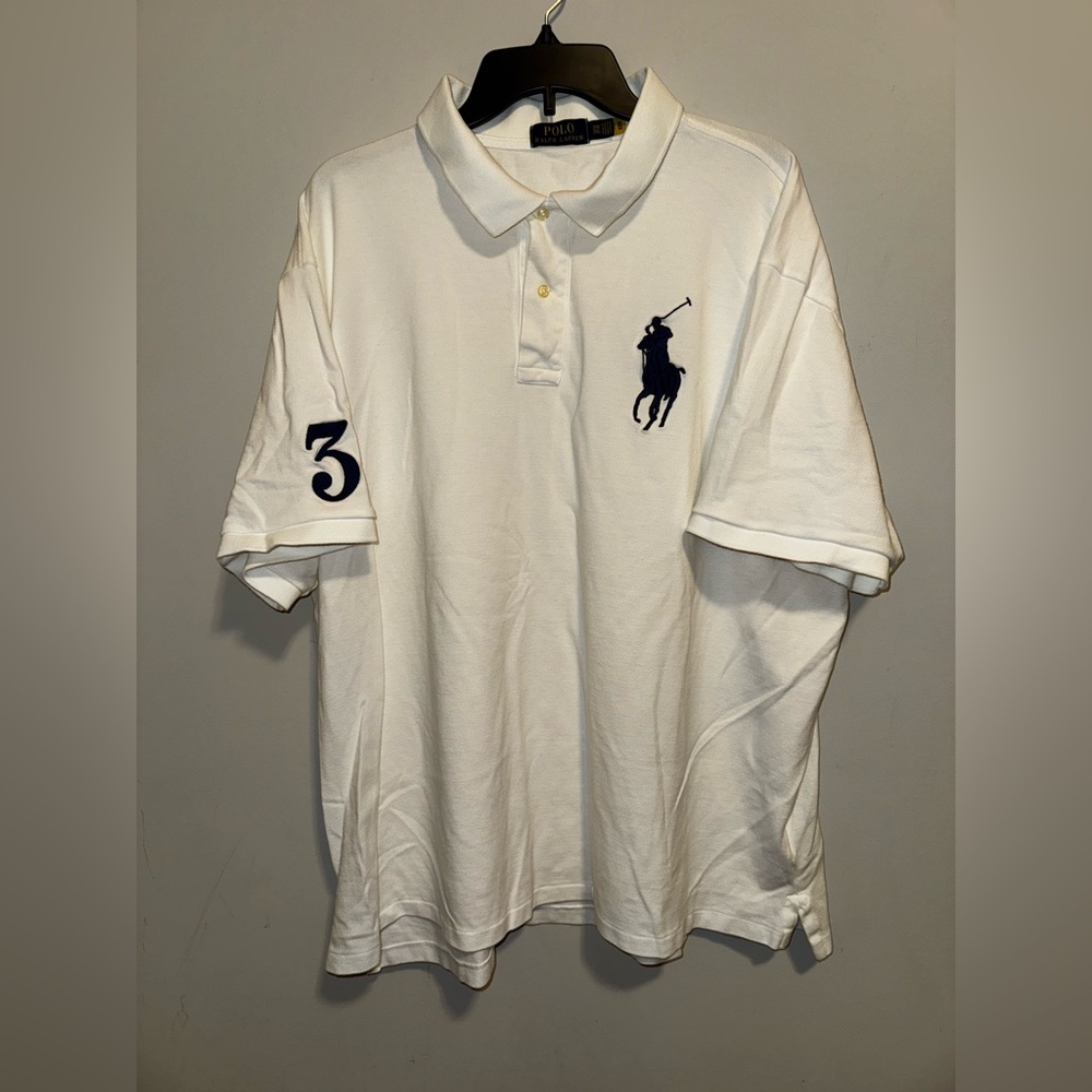Ralph Lauren Big Pony 3XB White Polo Shirt